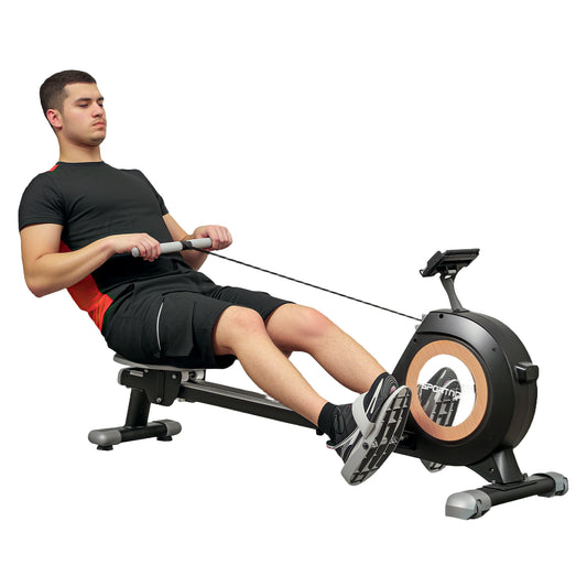 SPORTNOW Rowing Machine, 16-Level Magnetic Rower Machine with LCD Monitor and Phone Holder