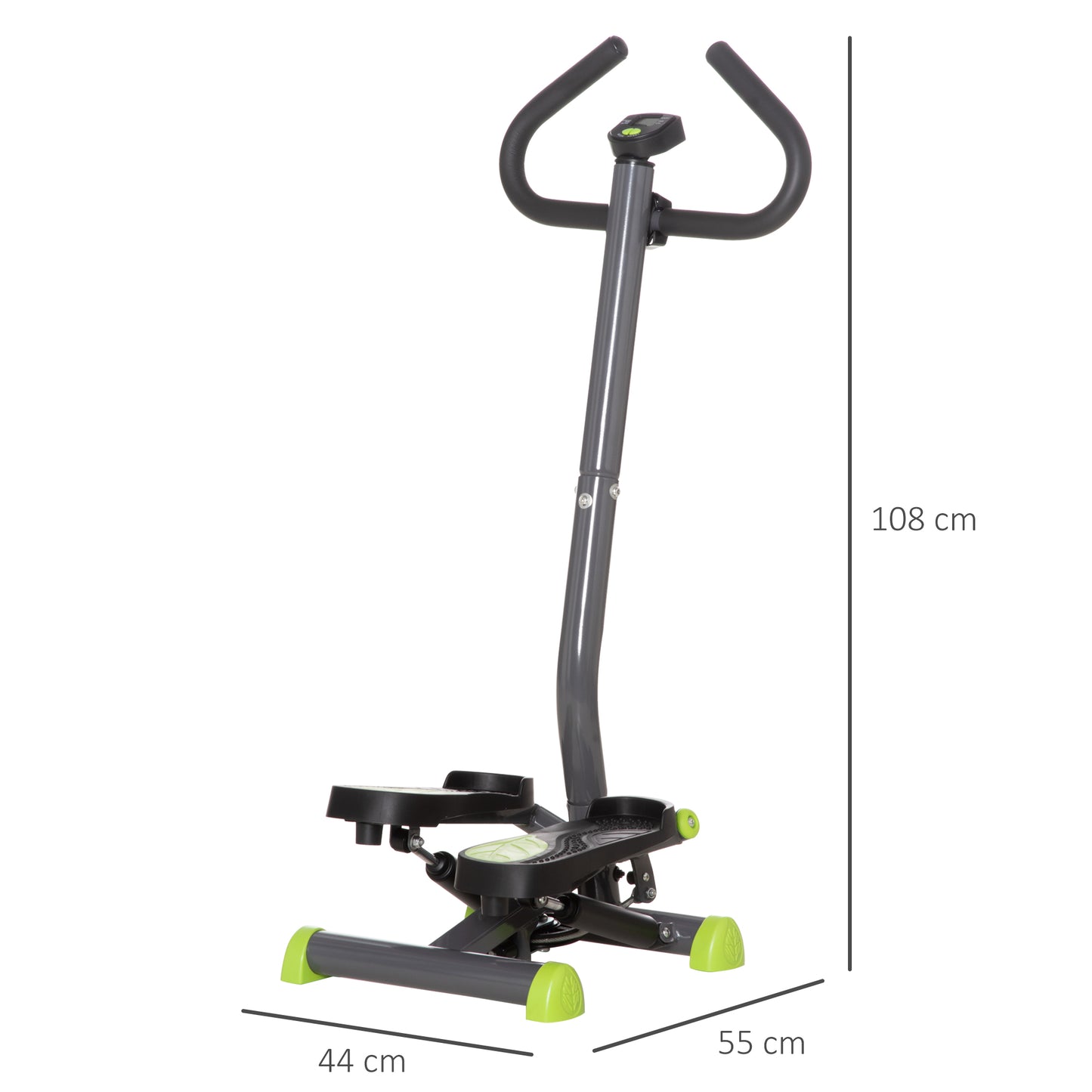 HOMCOM Twister Stepper, Step Machine with Adjustable Resistance, LCD Screen