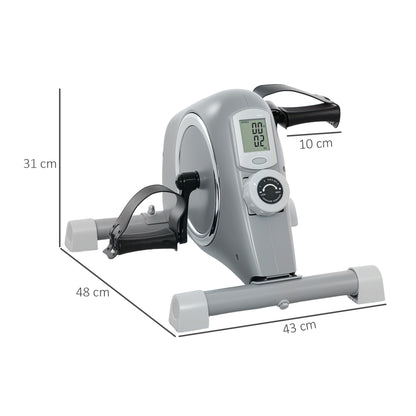 SPORTNOW Mini Exercise Bike, Sit Down Pedal Exerciser with 8-Level Quiet Magnetic Resistance and LCD Display, Portable Under Desk Bike for Arm and Leg Home Gym Office Workout