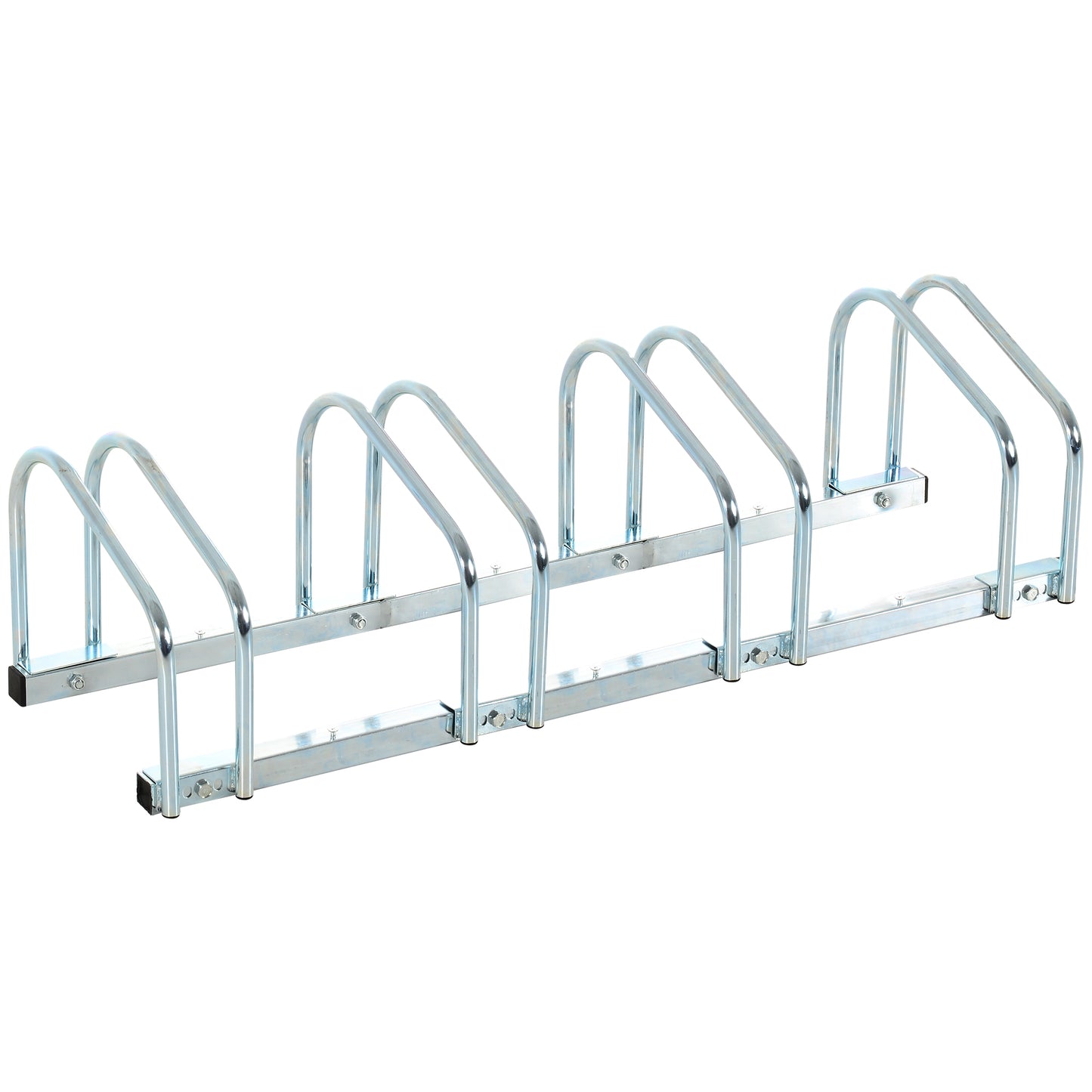 HOMCOM Bike Stand Parking Rack Floor or Wall Mount Bicycle Cycle Storage Locking Stand (4 Racks)