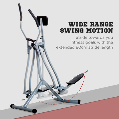HOMCOM Air Walker Glider, Cross Trainer Fitness Machine, with LCD, for Home Gym