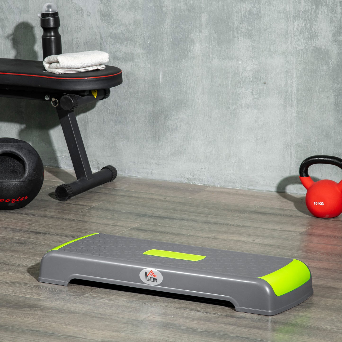 HOMCOM Aerobic Step with 3-Level Adjustable Heights for Home, Office Exercise