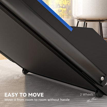 HOMCOM Folding Motorised Home Treadmill Walking Machine with LCD Monitor