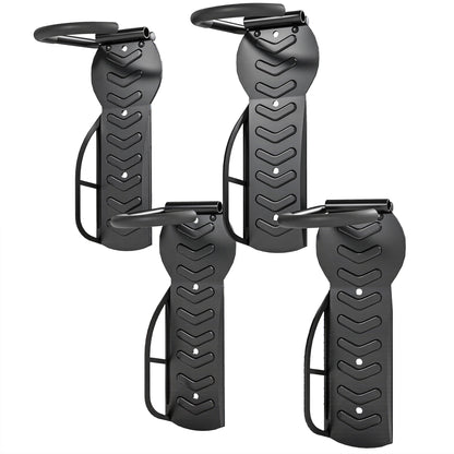 SPORTNOW 4 Pack Bike Rack, Wall Mounted Bicycle Hanger Hook, Foldable Garage Bike Wall Rack, Bicycle Storage Holder for Indoor Outdoor Use