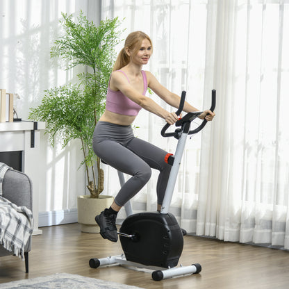SPORTNOW Quiet Exercise Bike with 8-Level Magnetic Resistance and Heart Rate Sensor, for Home Gym