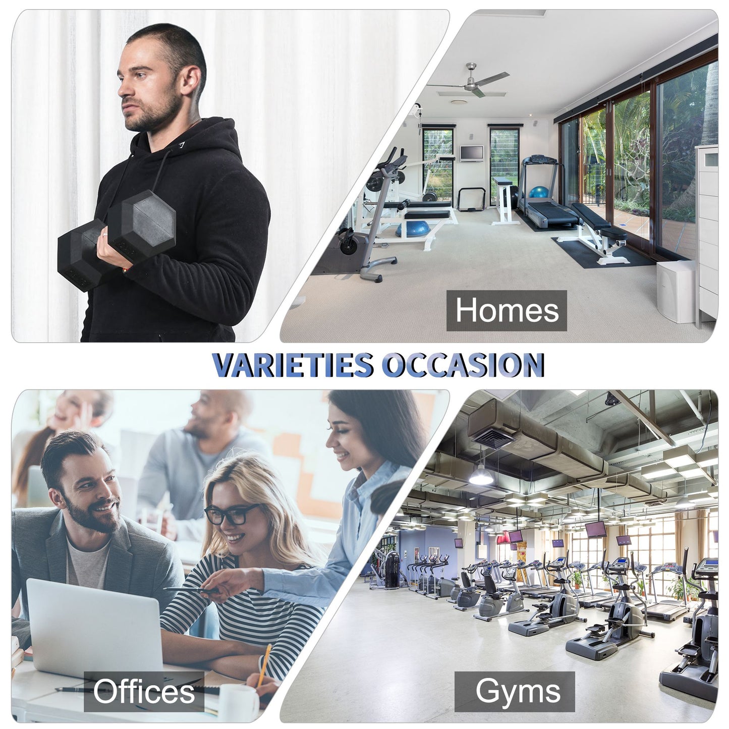 HOMCOM 15KG Single Rubber Hex Dumbbell Portable Hand Weights Dumbbell Home Gym