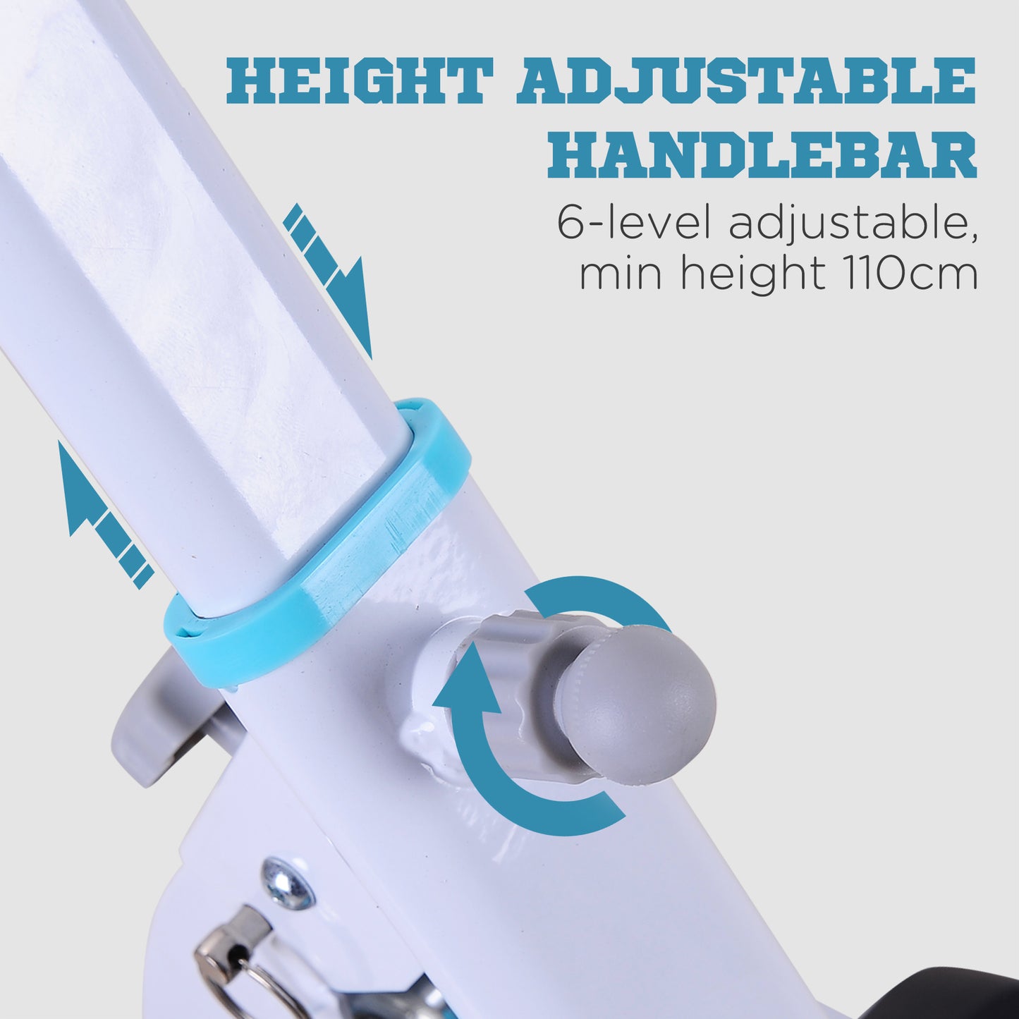 HOMCOM Stepper w/ Handle Hand Grip Workout Fitness Machine For Fitness Aerobic Exercise Home Gym