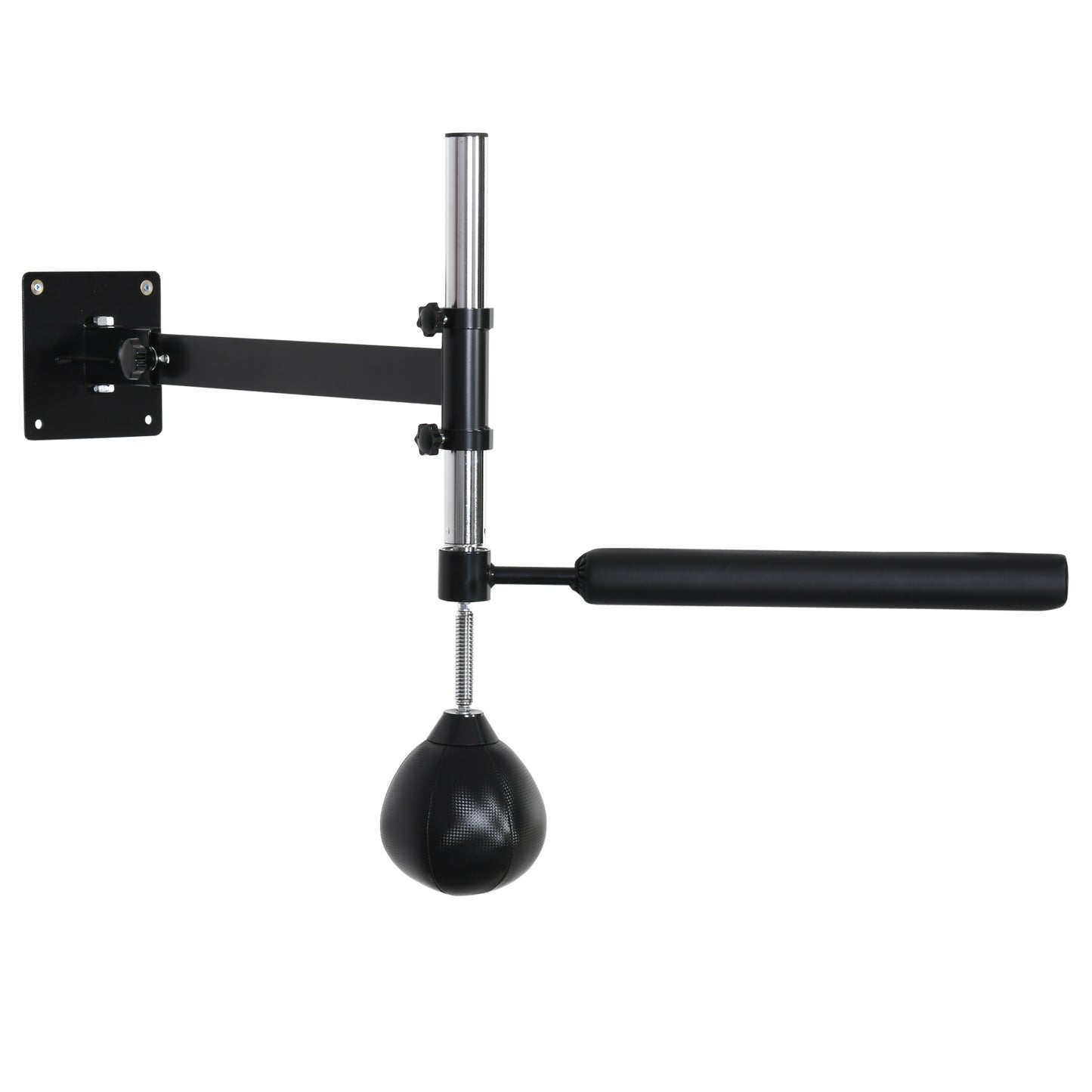 HOMCOM Wall Mount Fast-Reflexes Speed Bag Boxing, Height Adjustable Punching Bag, MMA, Martial Arts and Boxing Equipment for Training at Home