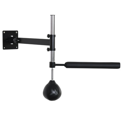 HOMCOM Wall Mount Fast-Reflexes Speed Bag Boxing, Height Adjustable Punching Bag, MMA, Martial Arts and Boxing Equipment for Training at Home