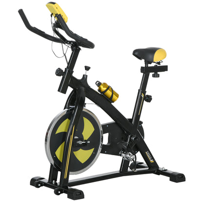 SPORTNOW Exercise Bike, Indoor Stationary Bike, Cycling Machine with Adjustable Seat and Resistance for Home Gym Workout