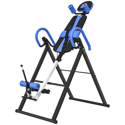 HOMCOM Gravity Inversion Table with Safety Belt Adjustable Hand Stand for Muscle Pain Relief