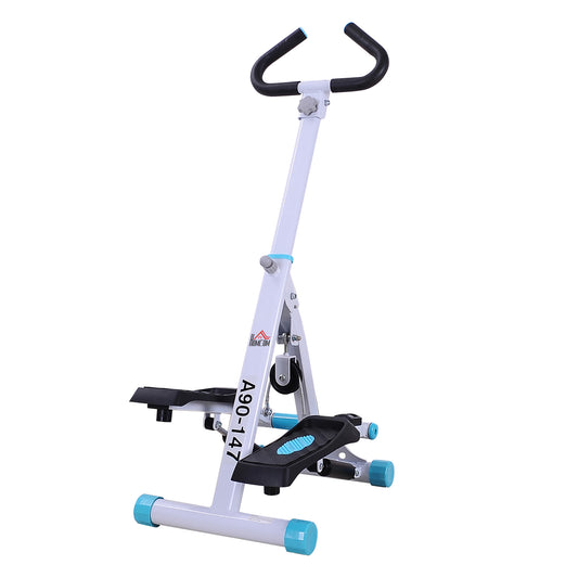 HOMCOM Stepper w/ Handle Hand Grip Workout Fitness Machine For Fitness Aerobic Exercise Home Gym