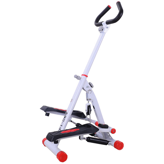 HOMCOM Stepper w/ Handle Hand Grip Workout Fitness Machine For Fitness Aerobic Exercise Home Gym