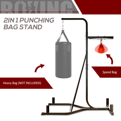 HOMCOM Adjustable Freestanding Speedbag, Punch Bag Hanger