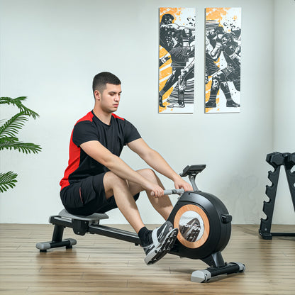 SPORTNOW Rowing Machine, 16-Level Magnetic Rower Machine with LCD Monitor and Phone Holder