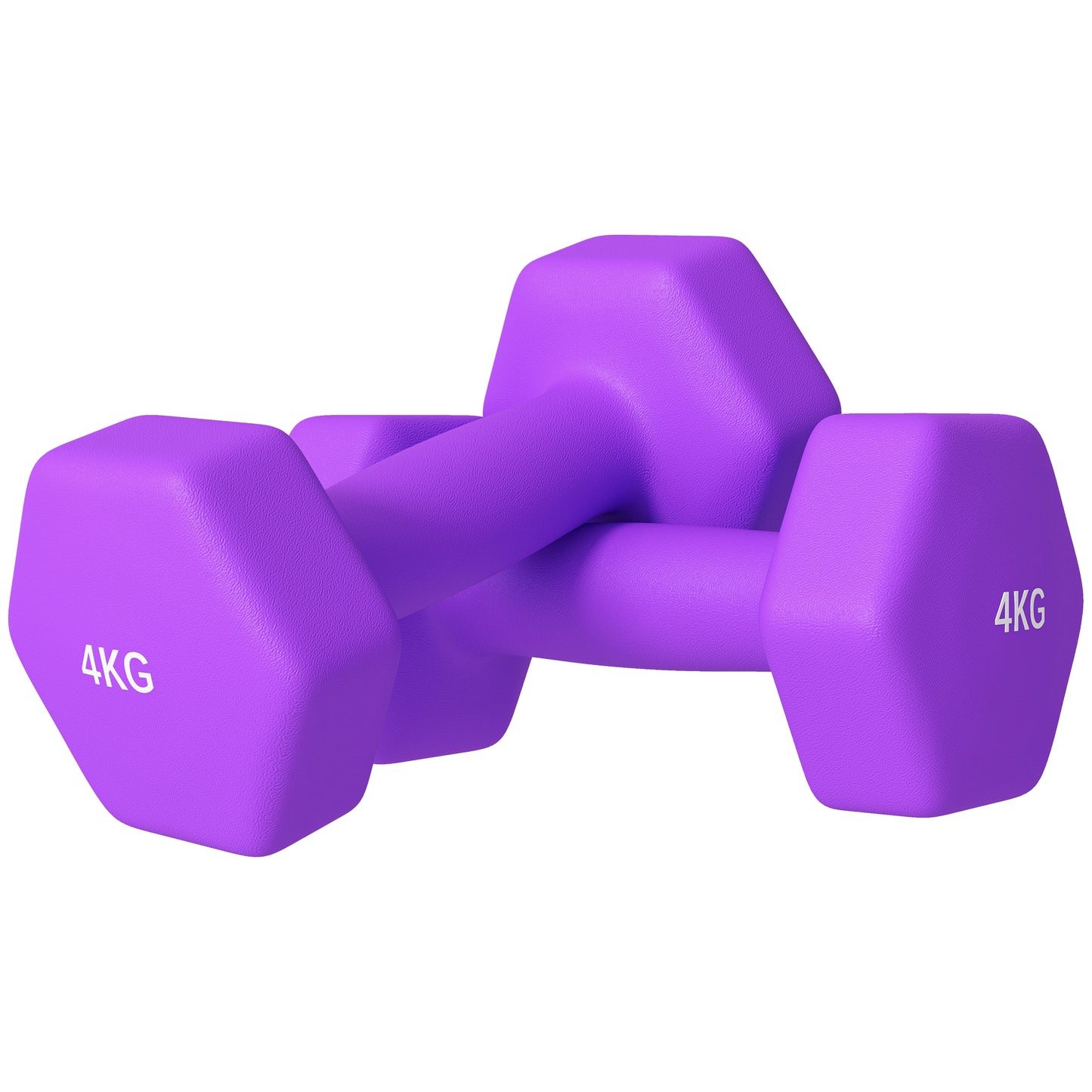 SPORTNOW 2 x 4kg Hexagonal Dumbbells Weights Set with Non-Slip Grip for Home Gym Workout
