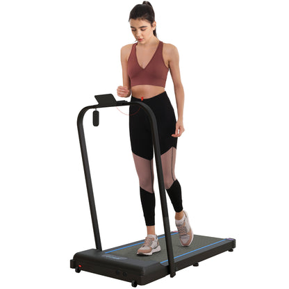 SPORTNOW 2.5HP Walking Pad, 1-6km/h Folding Treadmill with Remote Control and LED Display for Home Gym Office