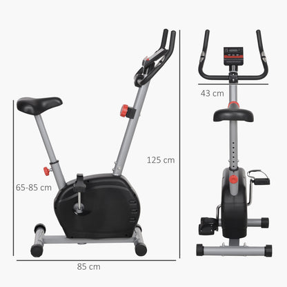 SPORTNOW Quiet Exercise Bike with 8-Level Magnetic Resistance and Heart Rate Sensor, for Home Gym