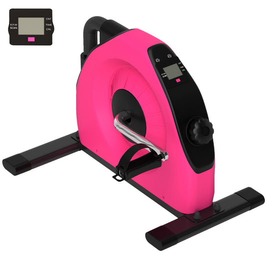SPORTNOW Mini Exercise Bike, Portable Pedal Exerciser with LCD Display for Legs, Arms, Rehabilitation, Therapy