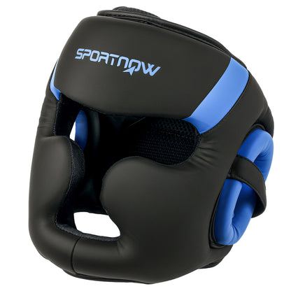 SPORTNOW Boxing Headguard, Boxing Headgear Helmet with Adjustable Strap for Full Face Protection for Kickboxing Sparring Martial Arts Karate Taekwondo