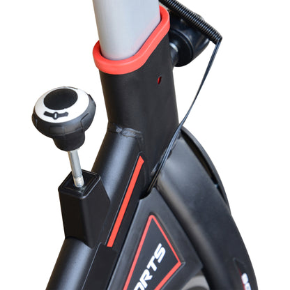 HOMCOM Exercise Bike, Indoor Cycling, with LCD Display, Heart Rate, Sensor