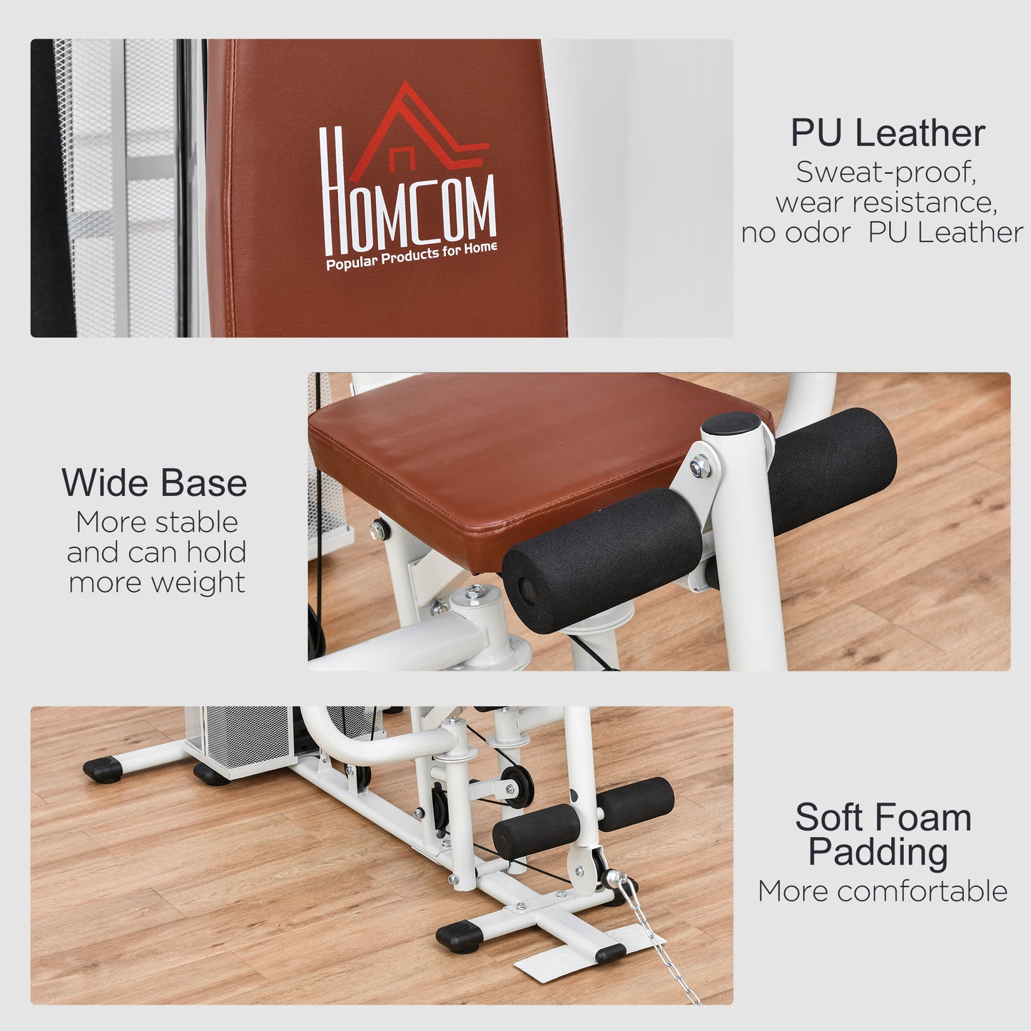 HOMCOM Multifunction Home Gym Weight Training Workout Station Fitness Strength Machine