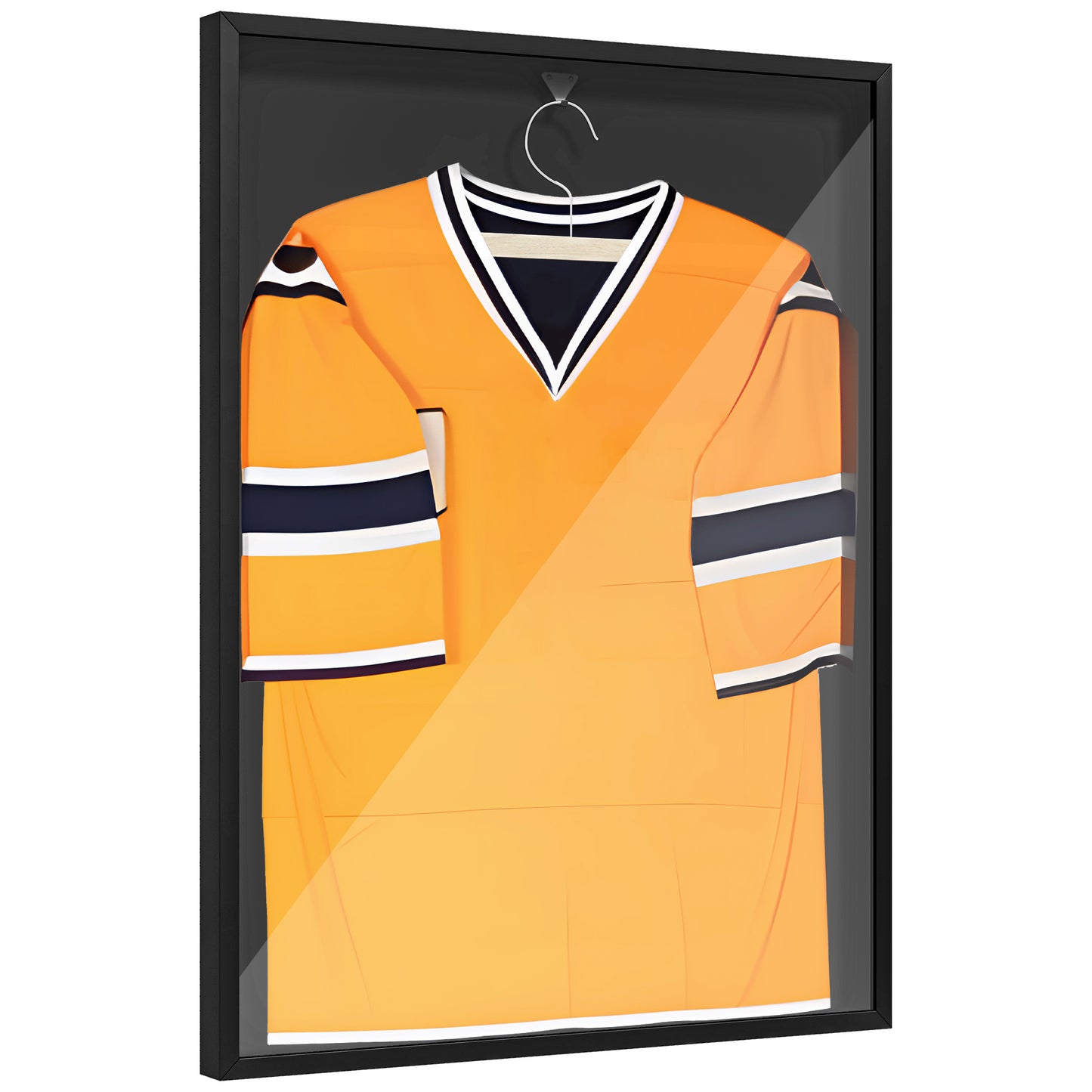 HOMCOM 60 x 80cm Shirt Display Frame, with Inner Hook and Hanger - Black
