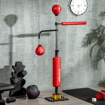 SPORTNOW Boxing Bag, Freestanding Punching Bag, with Reflex Bar, Speed Balls