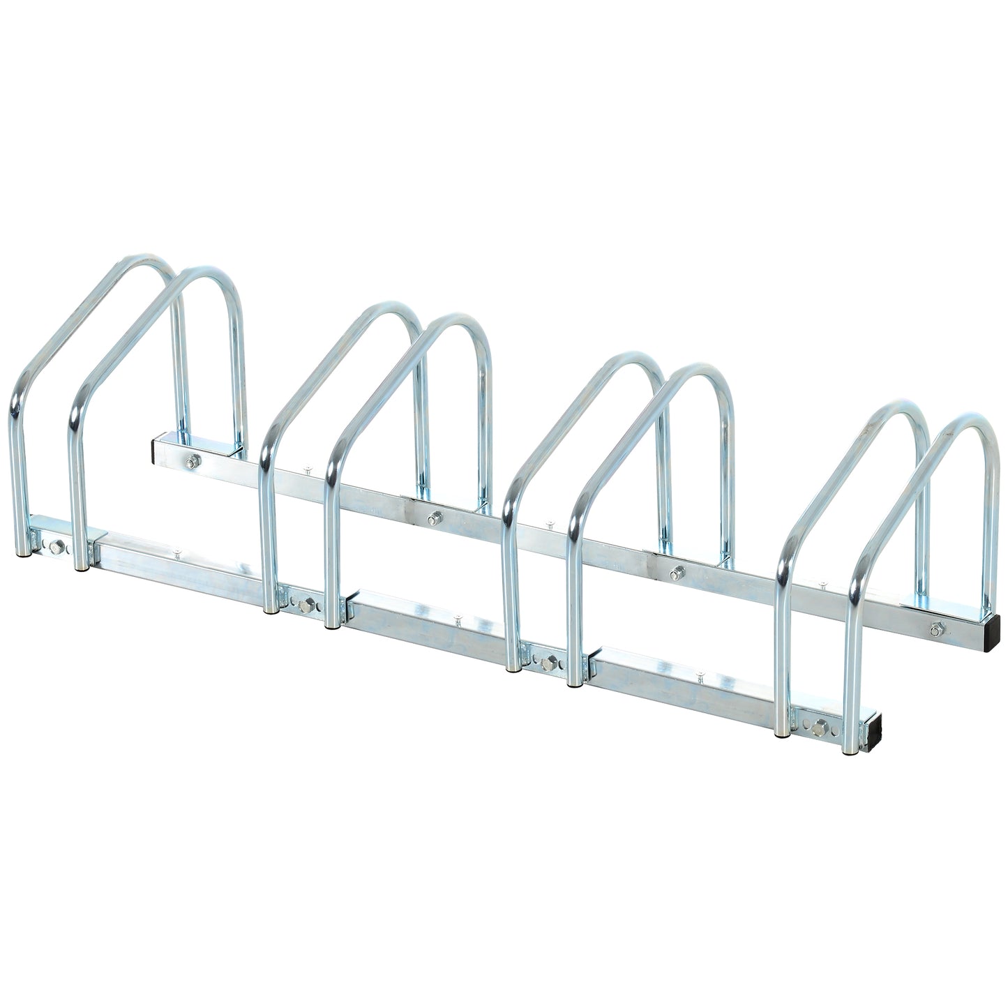 HOMCOM Bike Stand Parking Rack Floor or Wall Mount Bicycle Cycle Storage Locking Stand (4 Racks)