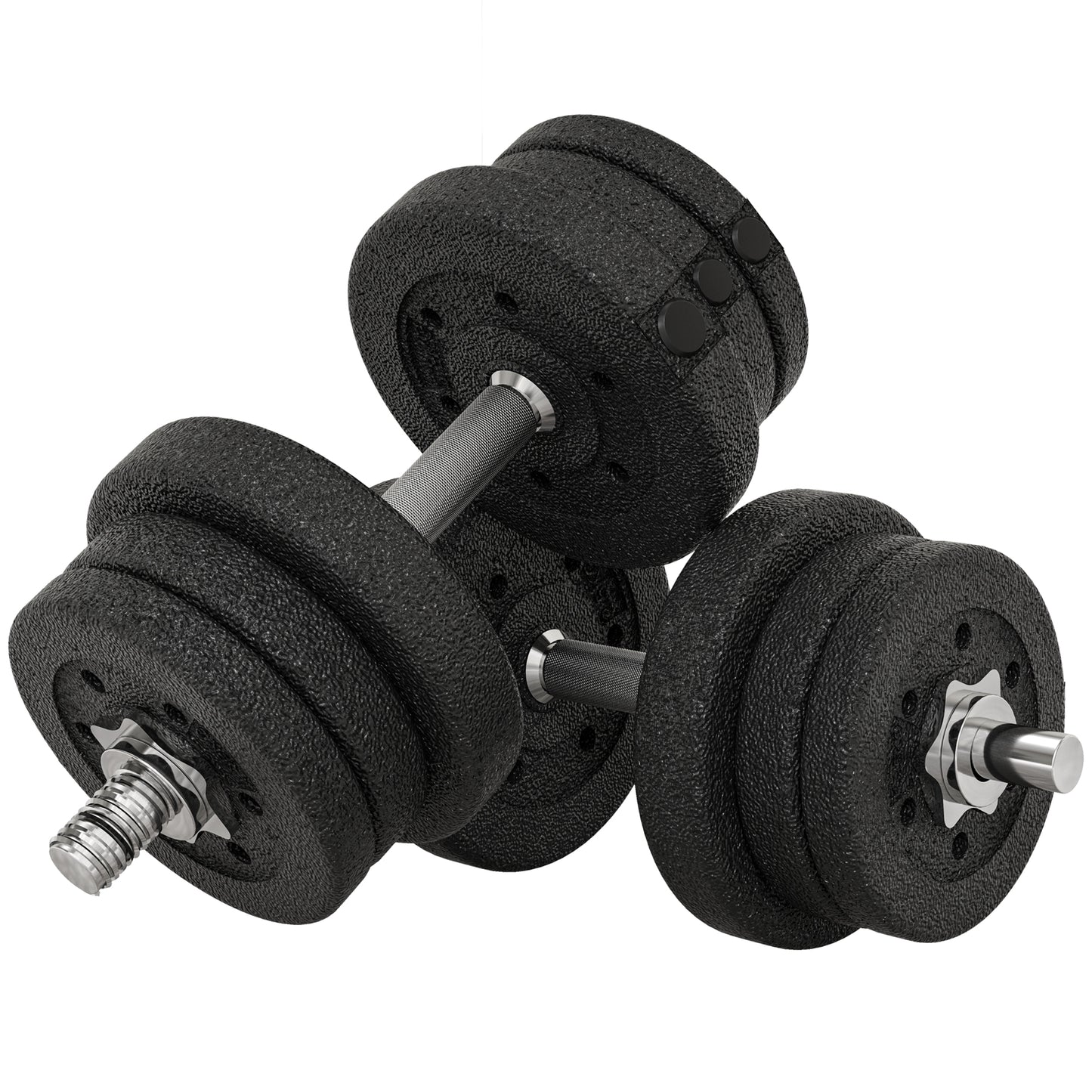 HOMCOM 25KG Adjustable Weights Dumbbells Set, Dumbbell Hand Weights for Home Office Gym Body Fitness Lifting Training
