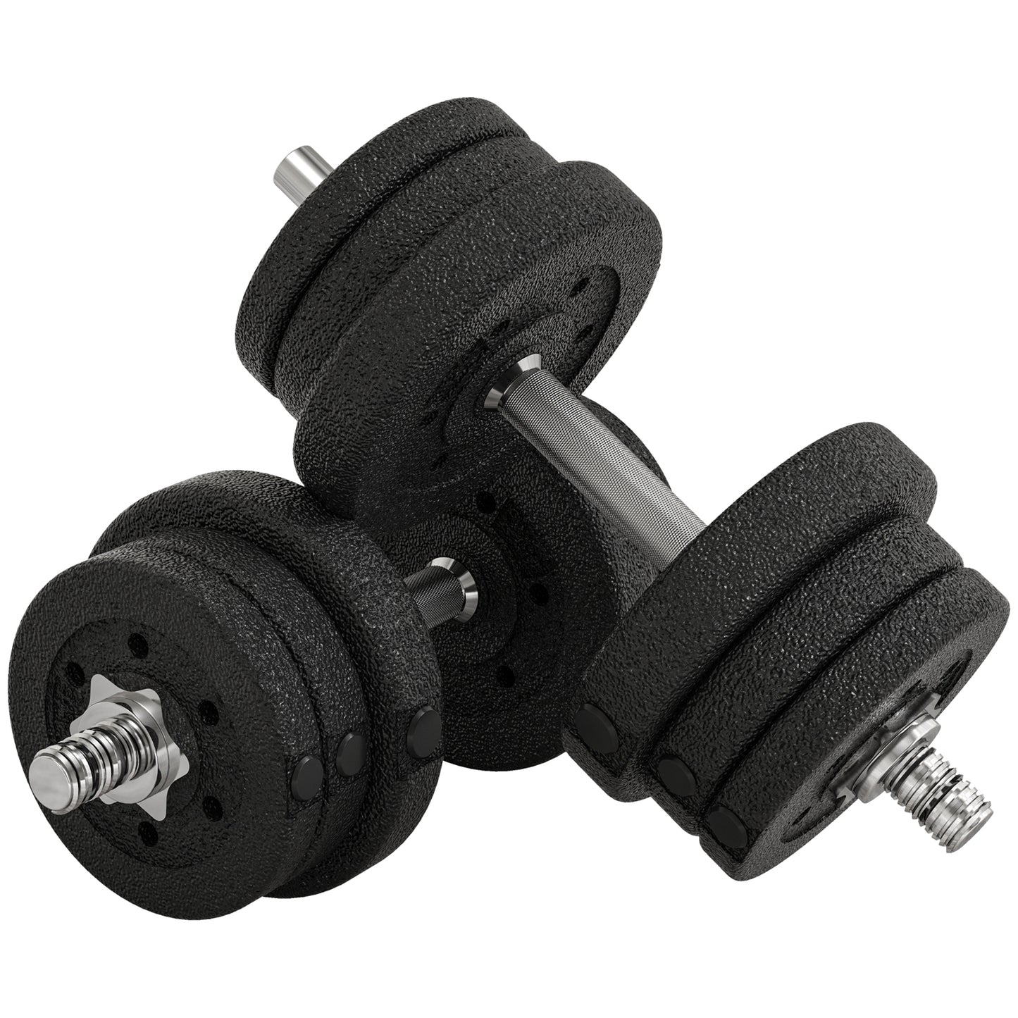 HOMCOM 25KG Adjustable Weights Dumbbells Set, Dumbbell Hand Weights for Home Office Gym Body Fitness Lifting Training
