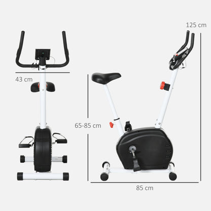 SPORTNOW Quiet Exercise Bike with 8-Level Magnetic Resistance and Heart Rate Sensor, for Home Gym