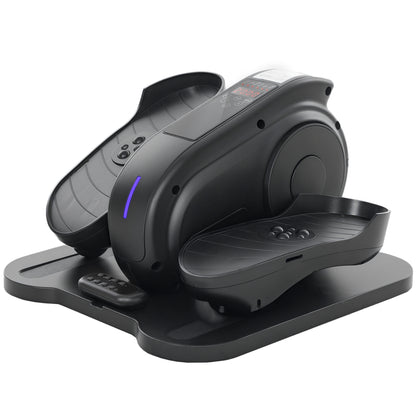 SPORTNOW Under Desk Elliptical Machine, Seated Pedal Exerciser, Mini Elliptical Trainer with LCD Monitor, Remote Control and 10 Adjustable Speed, Quiet & Portable for Seniors