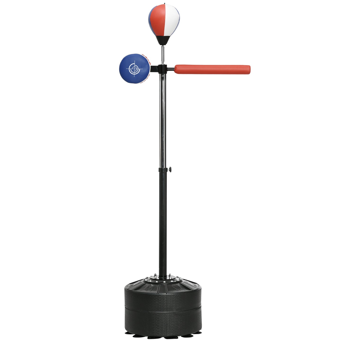 SPORTNOW Adjustable Speed Bag, Boxing Bag, with Sand, Reflex Bar, Punching Pad, Multicoloured