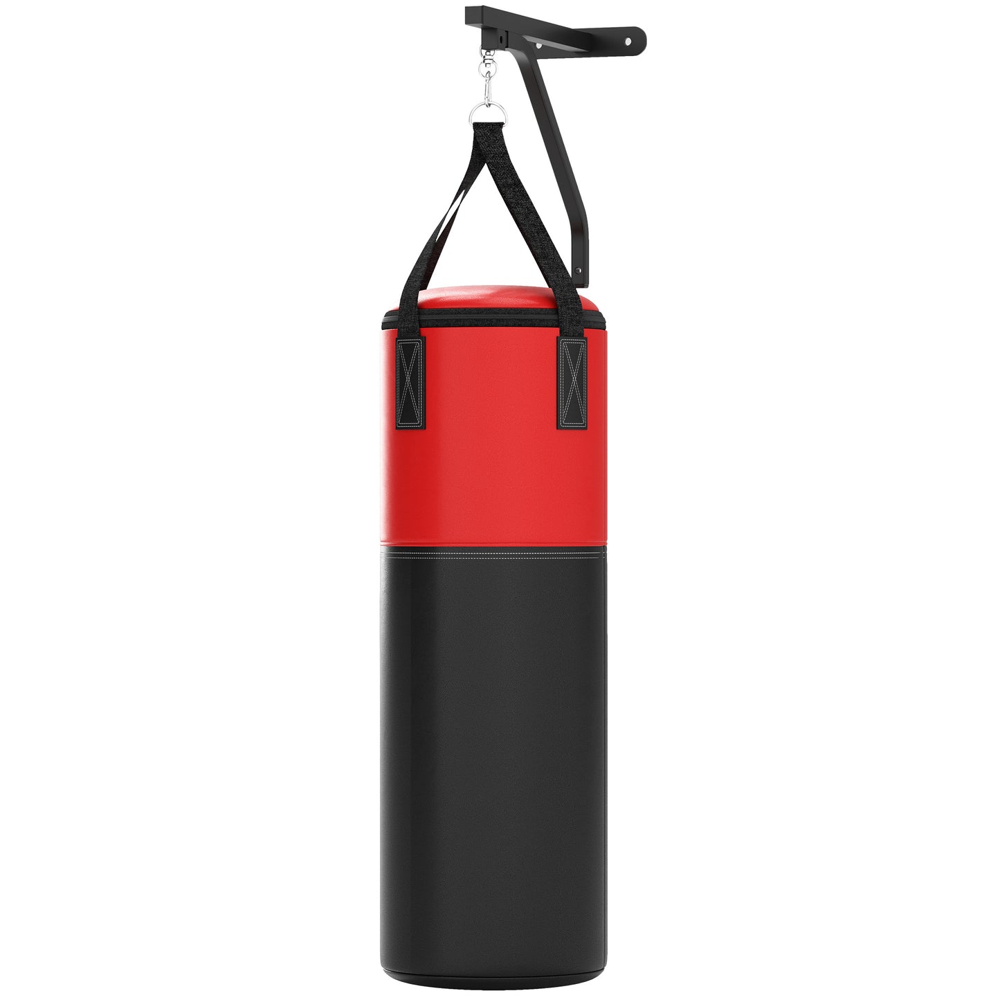 SPORTNOW Unfilled Punching Bag Set with Boxing Bag Bracket, Boxing Gloves, Hand Wraps and 360° Swivel Hook