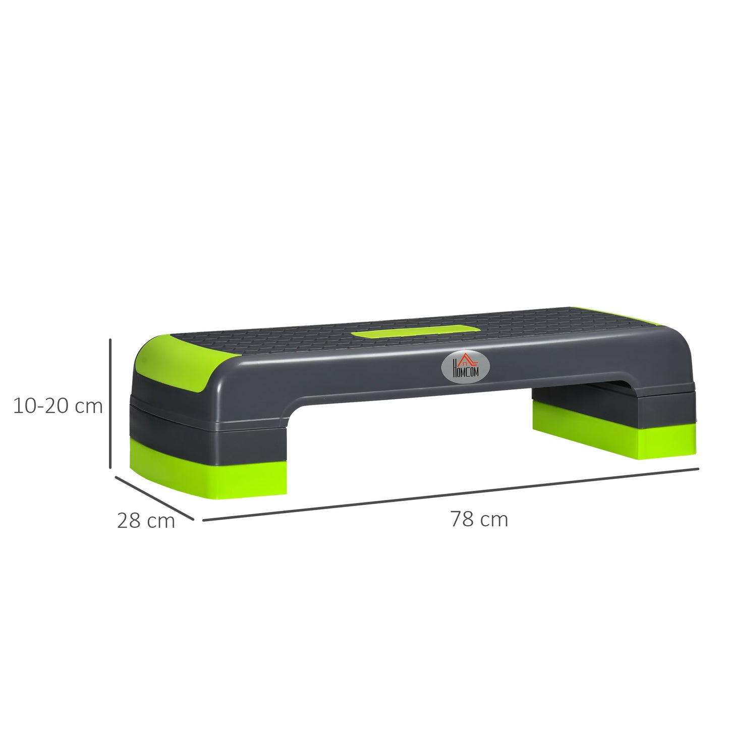 HOMCOM Aerobic Step with 3-Level Adjustable Heights for Home, Office Exercise