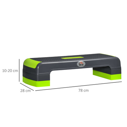 HOMCOM Aerobic Step with 3-Level Adjustable Heights for Home, Office Exercise