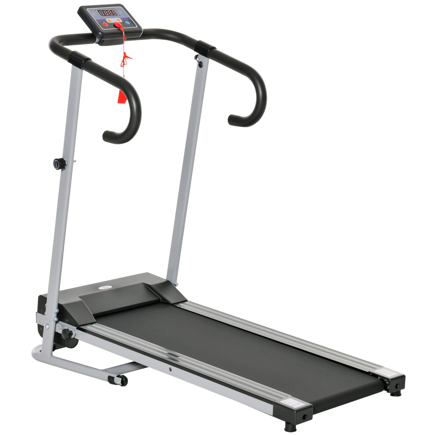 HOMCOM 1.25HP Motorised Electric Treadmill, 10km/h Folding Running Machine, Gym Fitness Exercise with LCD Monitor