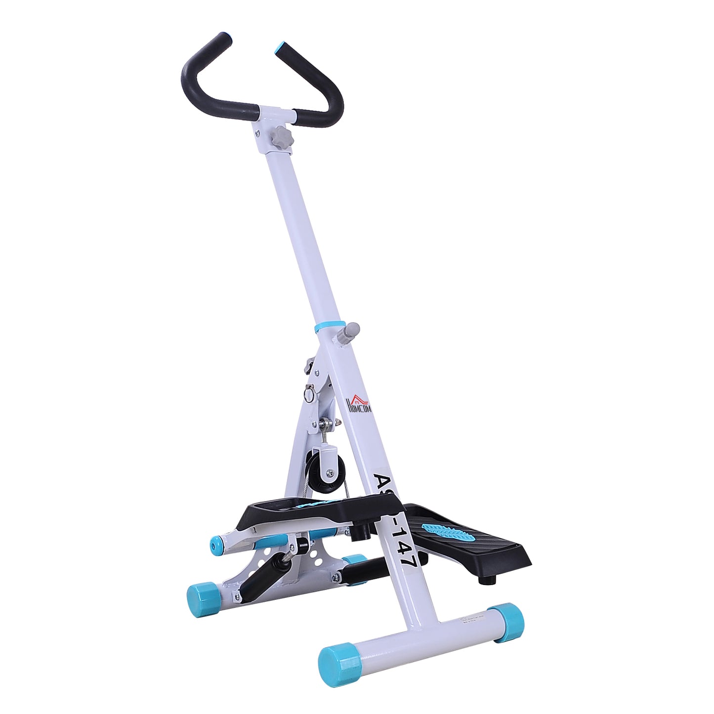 HOMCOM Stepper w/ Handle Hand Grip Workout Fitness Machine For Fitness Aerobic Exercise Home Gym