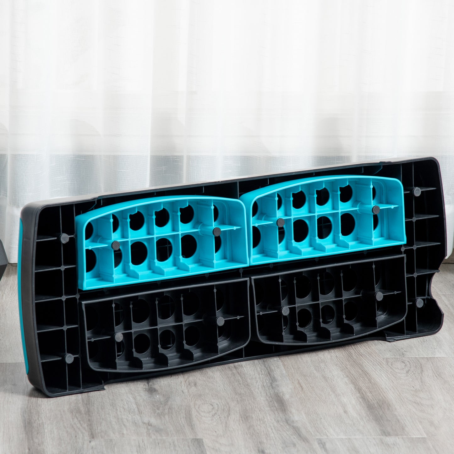 HOMCOM Aerobic Step with 3-Level Adjustable Heights for Home, Office Exercise