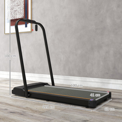 SPORTNOW 2.5HP Walking Pad, 1-6km/h Folding Treadmill with Remote Control and LED Display for Home Gym Office