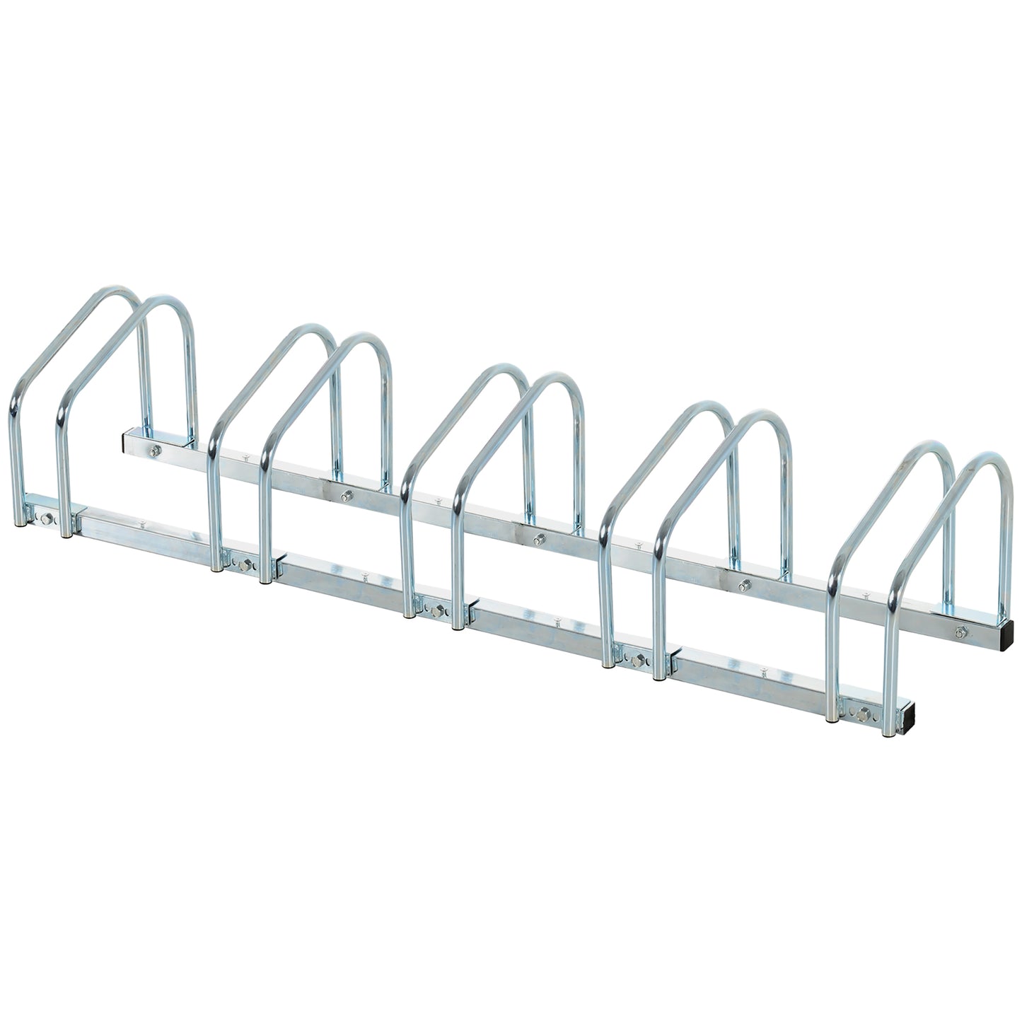 HOMCOM Bike Stand Parking Rack Floor or Wall Mount Bicycle Cycle Storage Locking Stand (5 Racks)