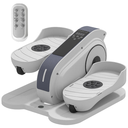 SPORTNOW Under Desk Elliptical Machine, Seated Pedal Exerciser, Mini Elliptical Trainer with LCD Monitor, Remote Control and 10 Adjustable Speed, Quiet & Portable for Seniors
