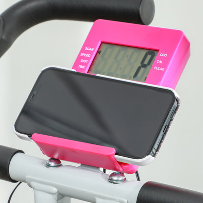 SPORTNOW Folding and Quiet Exercise Bike with 8-Level Magnetic Resistance and Heart Rate Sensor, for Home Gym