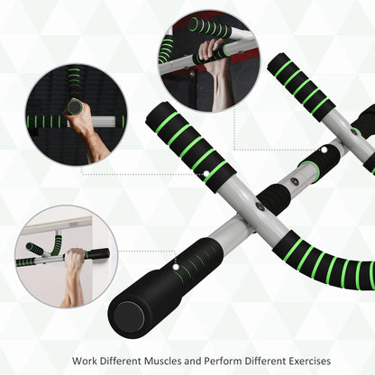 HOMCOM Pull-Up Bar for Doorway, Home Fitness Door Horizontal Push up Bar for Indoor Gym Upper Body Workout