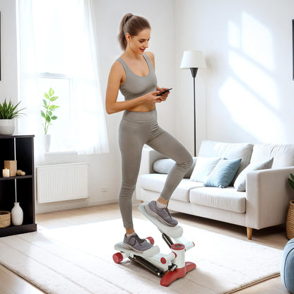 SPORTNOW Mini Stepper, Compact Step Machine Exerciser for Home Workout with LCD Monitor and Non-Slip Pedals