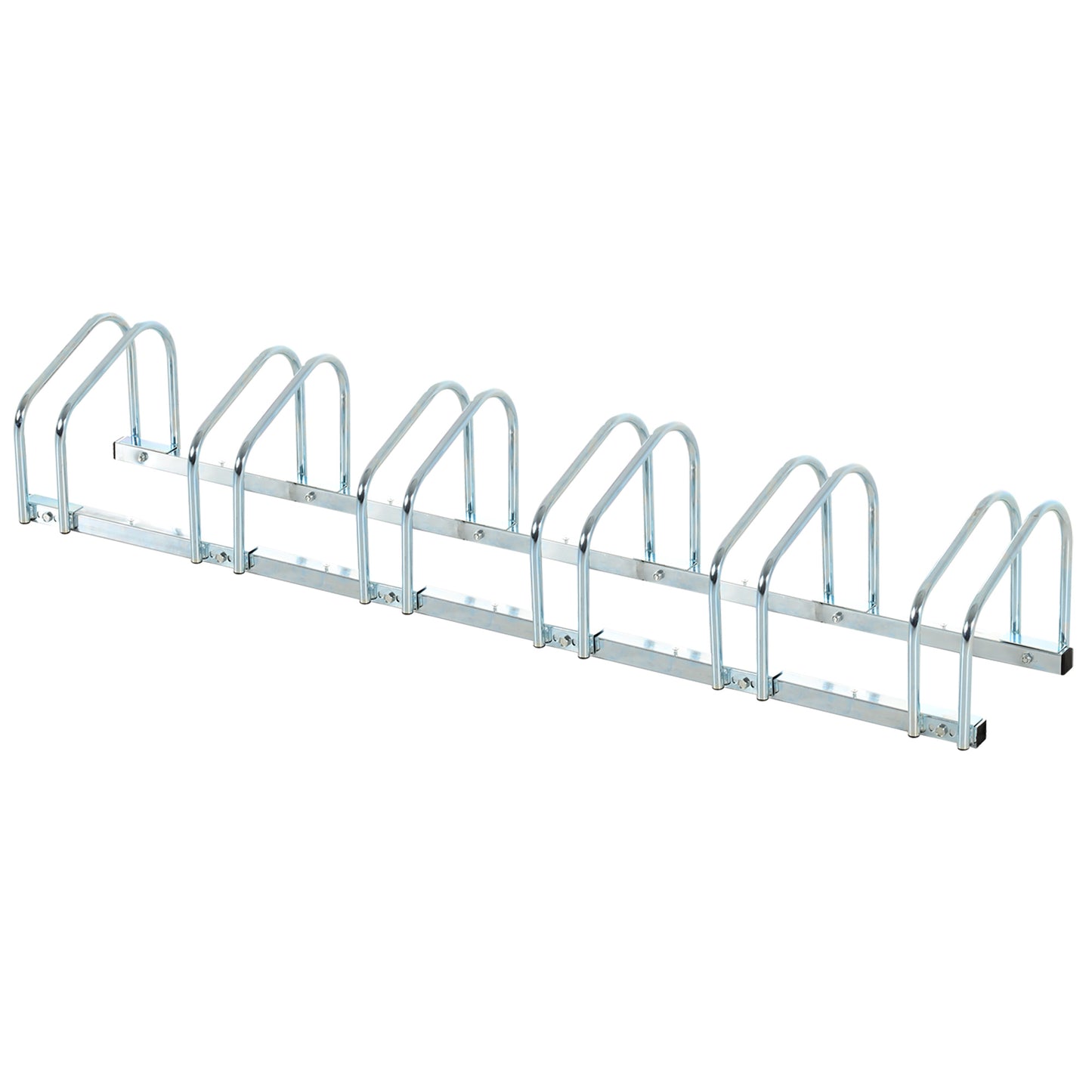 HOMCOM Bike Stand Parking Rack Floor or Wall Mount Bicycle Cycle Storage Locking Stand 179L x 33W x 27H (6 Racks)