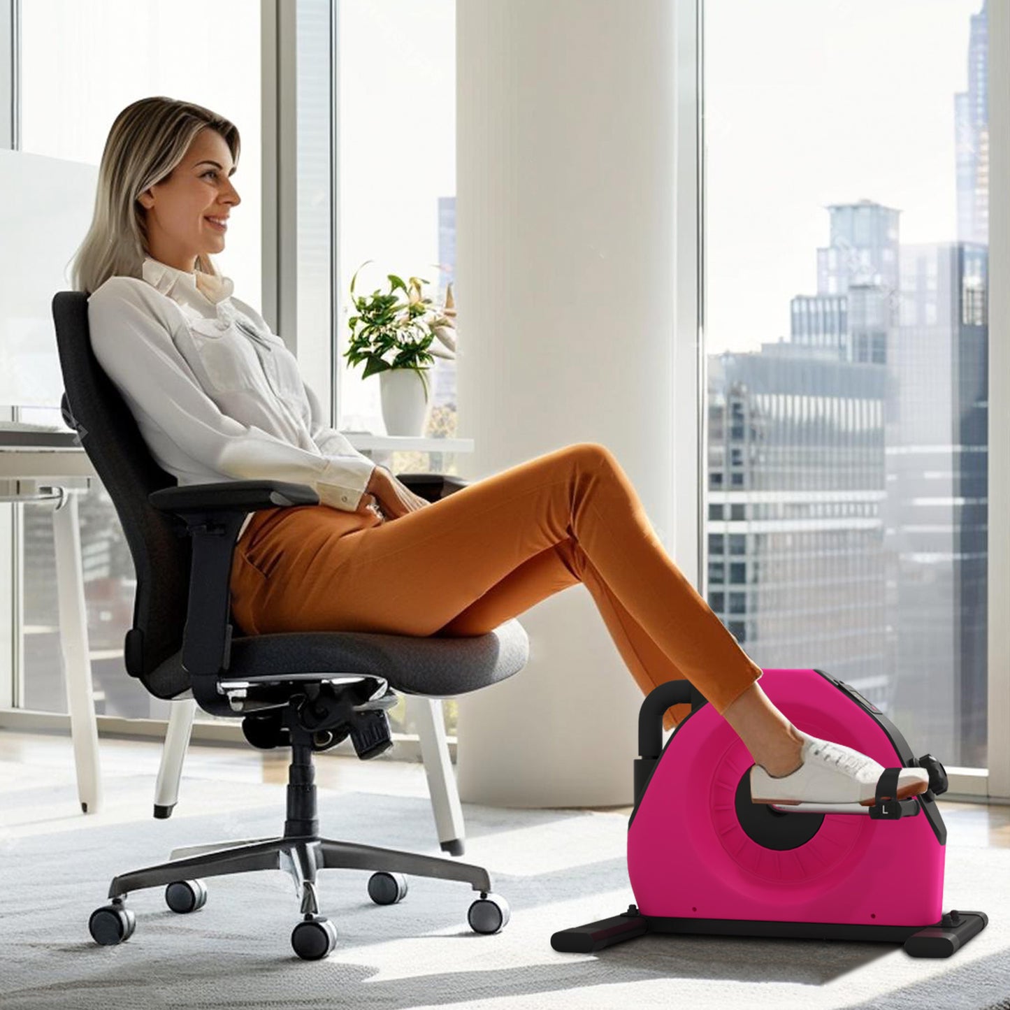 SPORTNOW Mini Exercise Bike, Portable Pedal Exerciser with LCD Display for Legs, Arms, Rehabilitation, Therapy