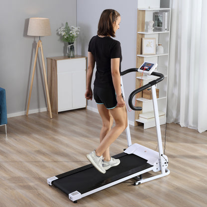 HOMCOM 1.25HP Motorised Electric Treadmill, 10km/h Folding Running Machine, Gym Fitness Exercise with LCD Monitor