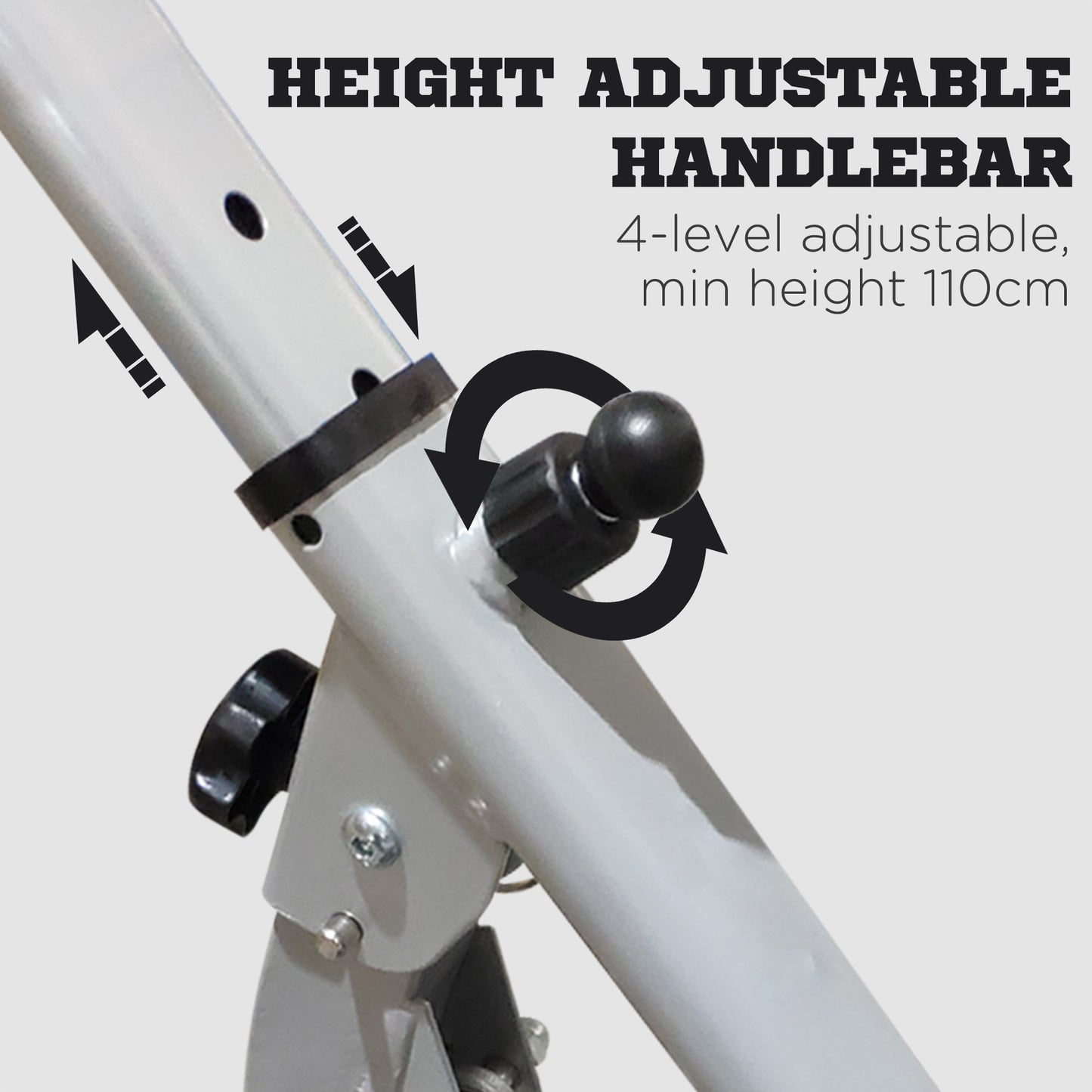 HOMCOM Stepper w/ Handle Hand Grip Workout Fitness Machine For Fitness Aerobic Exercise Home Gym